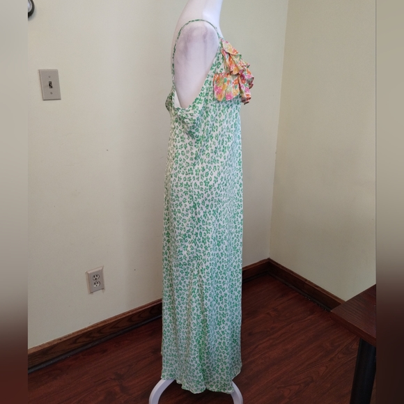 NWT Rixo x Target Leopard and Floral Print Spaghetti Strap Maxi Dress Size 1X - Picture 12 of 16
